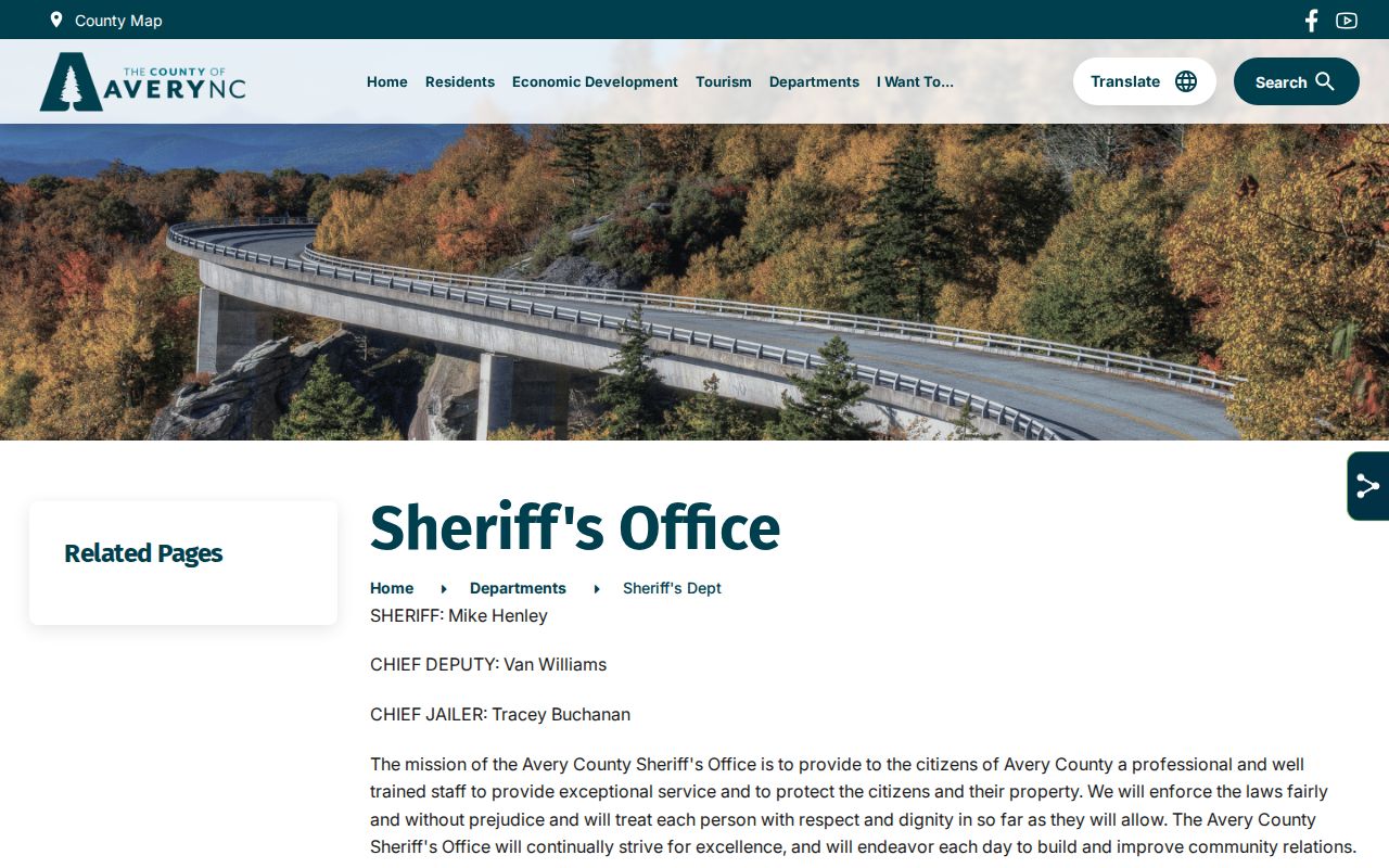 Avery County Sheriff official contact page reference